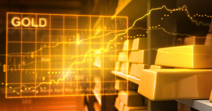 Gold bars and stok market