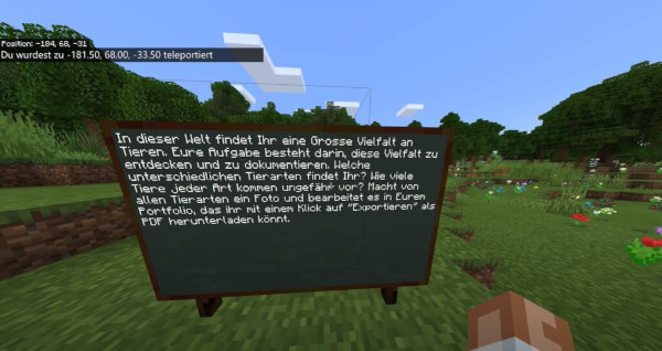 Stefan Huber lehrt Schüler in Minecraft