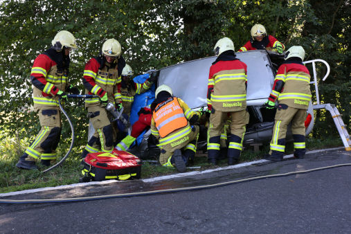 Stuetzpunktfeuerwehr Zug im Einsatz.