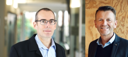 Portraits von Andreas Bittig, Tech Cluster Zug, und Philipp Wetzel, AMAG Group